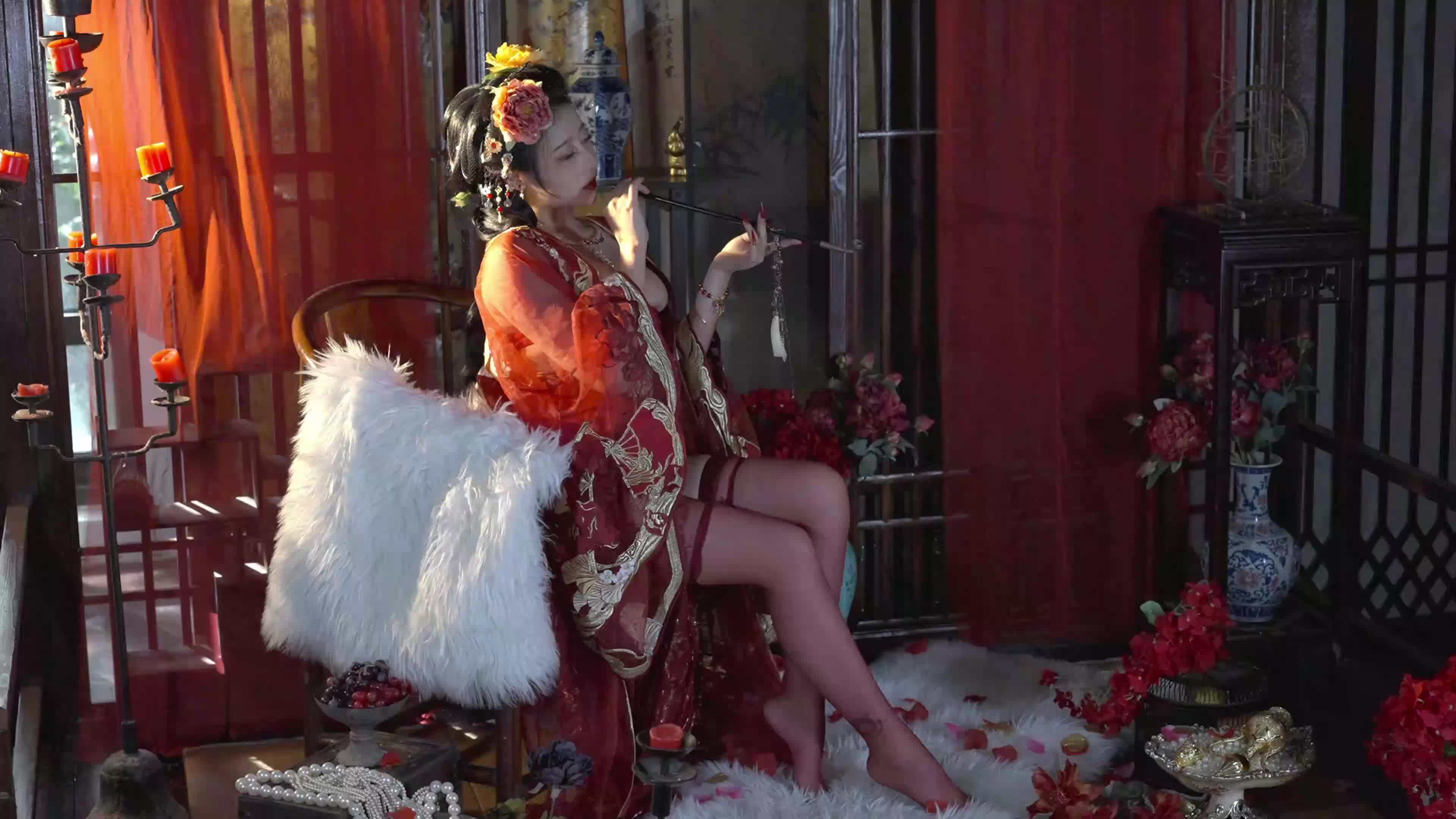 两个拉拉cos古装美女